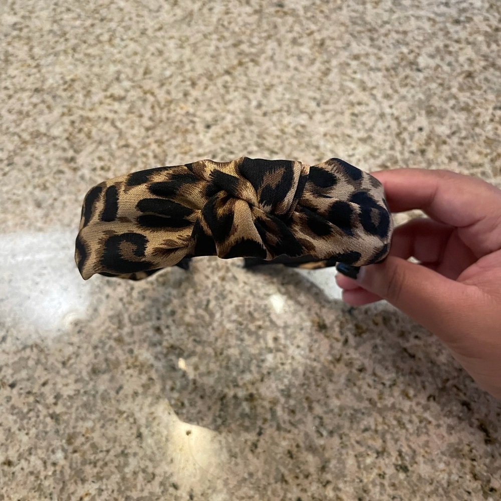 Madewell Cheetah Print Knotted Headband